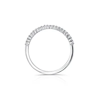 14K White Gold Round 0.15CTW Diamond Band