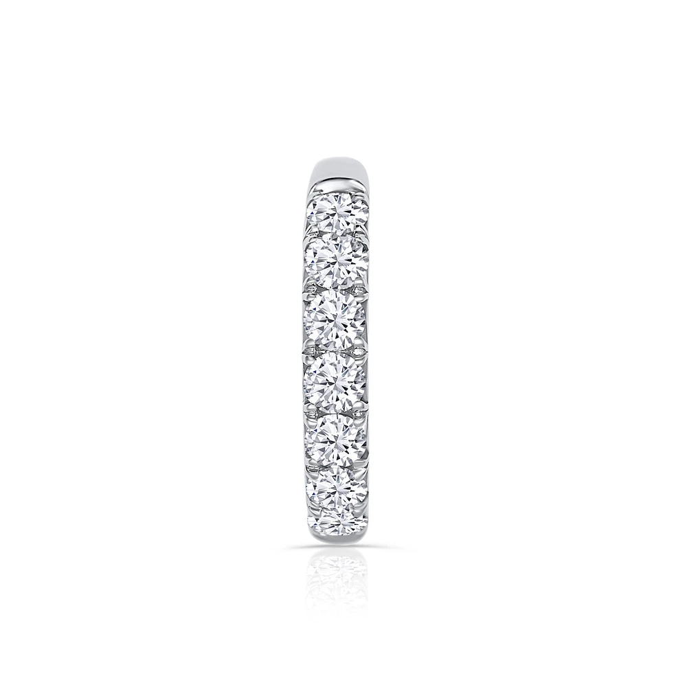 14K White Gold Round 0.99 Diamond Band