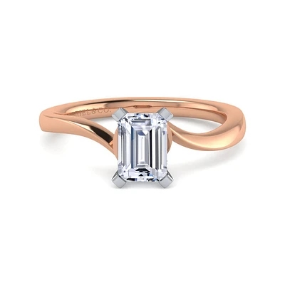 Gabriel & Co 6.5 x 5 Engagement Ring 14K Two-Tone Gold Contemporary ER11588E4T4JJJ