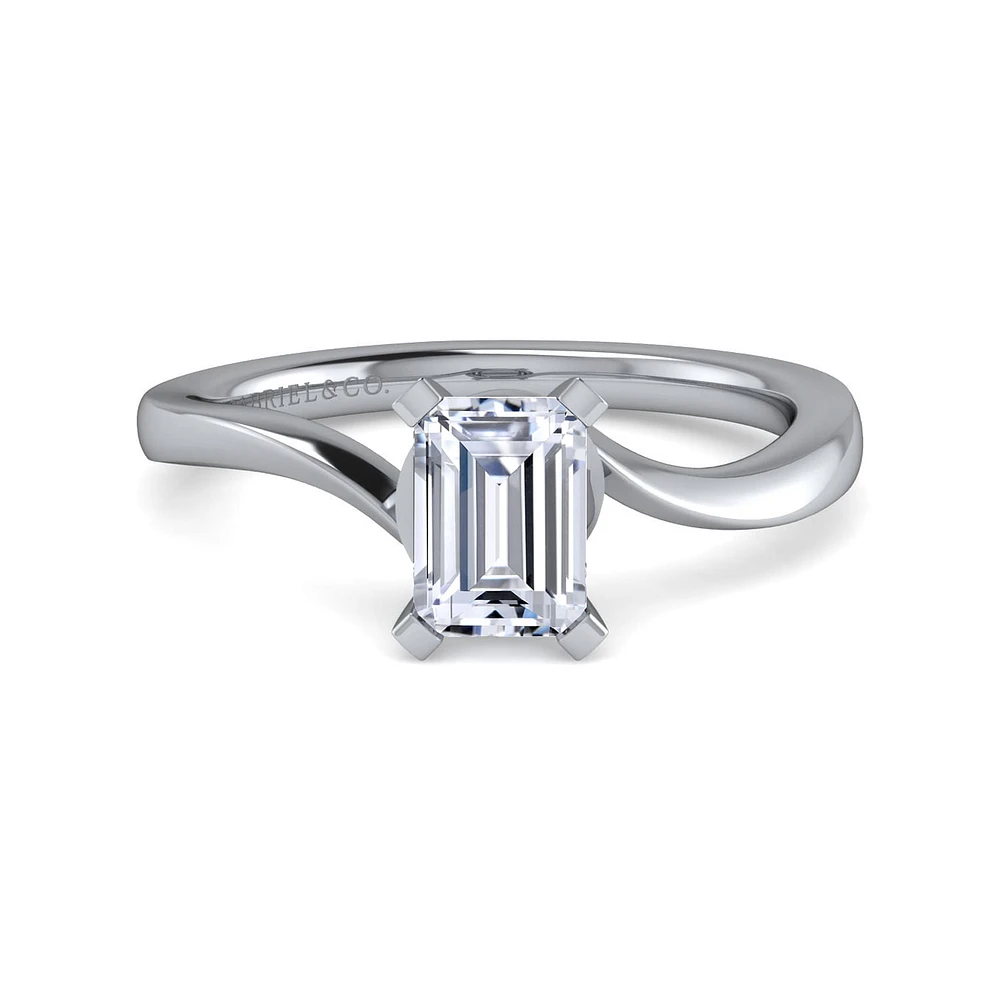 Gabriel & Co 6.5 x 5 Engagement Ring 14K White Gold Contemporary ER11588E4W4JJJ