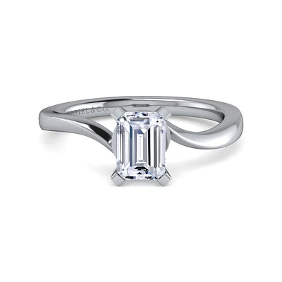 Gabriel & Co 6.5 x 5 Engagement Ring 14K White Gold Contemporary ER11588E4W4JJJ