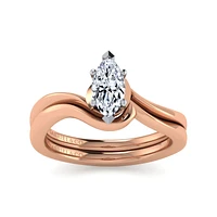 Gabriel & Co 9x4.5 Engagement Ring 14K Two-Tone Gold Contemporary ER11588M3T4JJJ