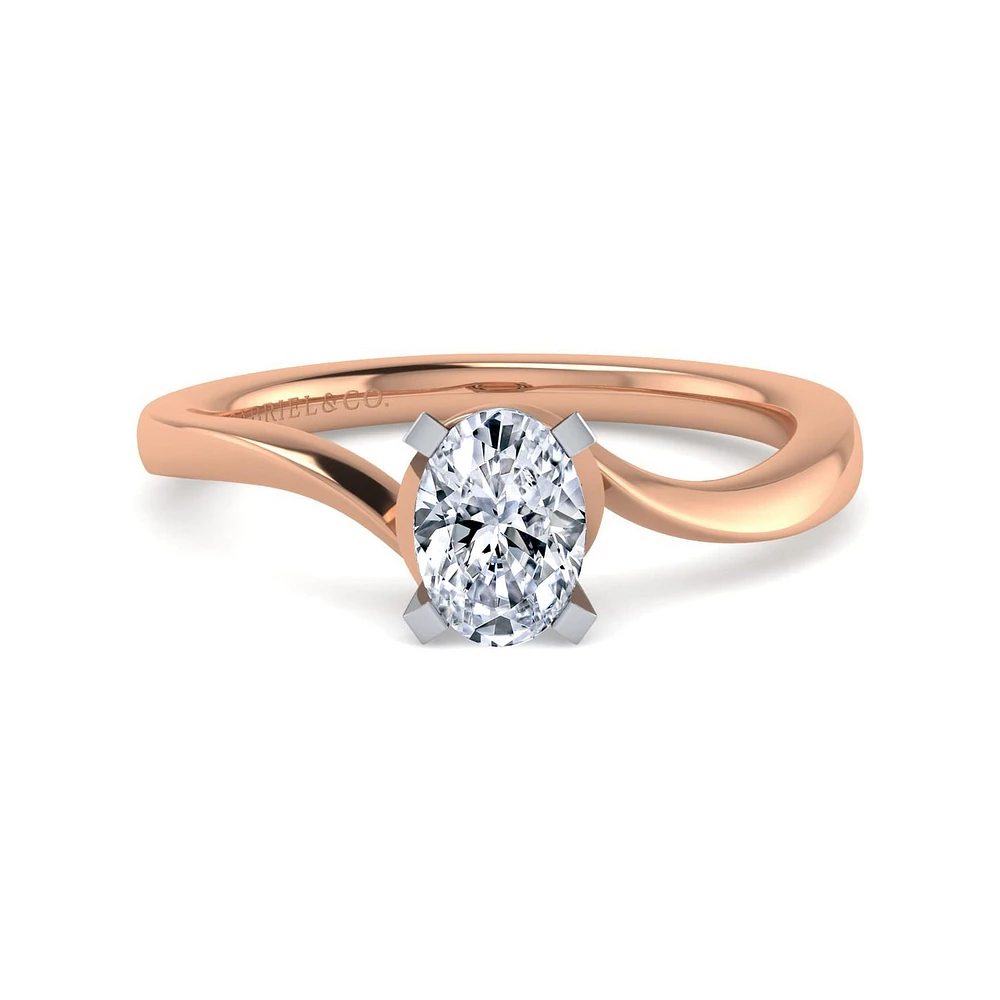 Gabriel & Co 7.5x5 Engagement Ring 14K Two-Tone Gold Contemporary ER11588O3T4JJJ