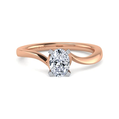Gabriel & Co 7.5x5 Engagement Ring 14K Two-Tone Gold Contemporary ER11588O3T4JJJ