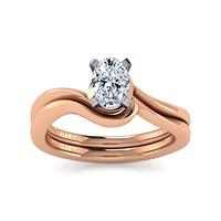 Gabriel & Co 7.5x5 Engagement Ring 14K Two-Tone Gold Contemporary ER11588O3T4JJJ