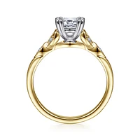 Gabriel & Co 6.5 x 5 Engagement Ring 14K Gold Victorian ER11721E4M44JJ