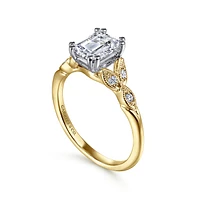 Gabriel & Co 6.5 x 5 Engagement Ring 14K Gold Victorian ER11721E4M44JJ