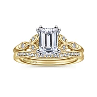 Gabriel & Co 6.5 x 5 Engagement Ring 14K Gold Victorian ER11721E4M44JJ