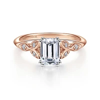 Gabriel & Co 6.5 x 5 Engagement Ring 14K Two-Tone Gold Victorian ER11721E4T44JJ