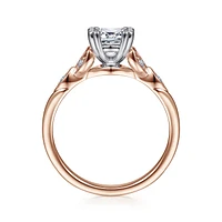 Gabriel & Co 6.5 x 5 Engagement Ring 14K Two-Tone Gold Victorian ER11721E4T44JJ