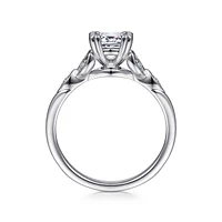 Gabriel & Co 6.5 x 5 Engagement Ring 14K White Gold Victorian ER11721E4W44JJ