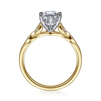 Gabriel & Co 12x6 Engagement Ring 14K Gold Victorian ER11721M6M44JJ