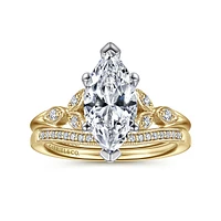 Gabriel & Co 12x6 Engagement Ring 14K Gold Victorian ER11721M6M44JJ