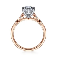 Gabriel & Co 12x6 Engagement Ring 14K Two-Tone Gold Victorian ER11721M6T44JJ