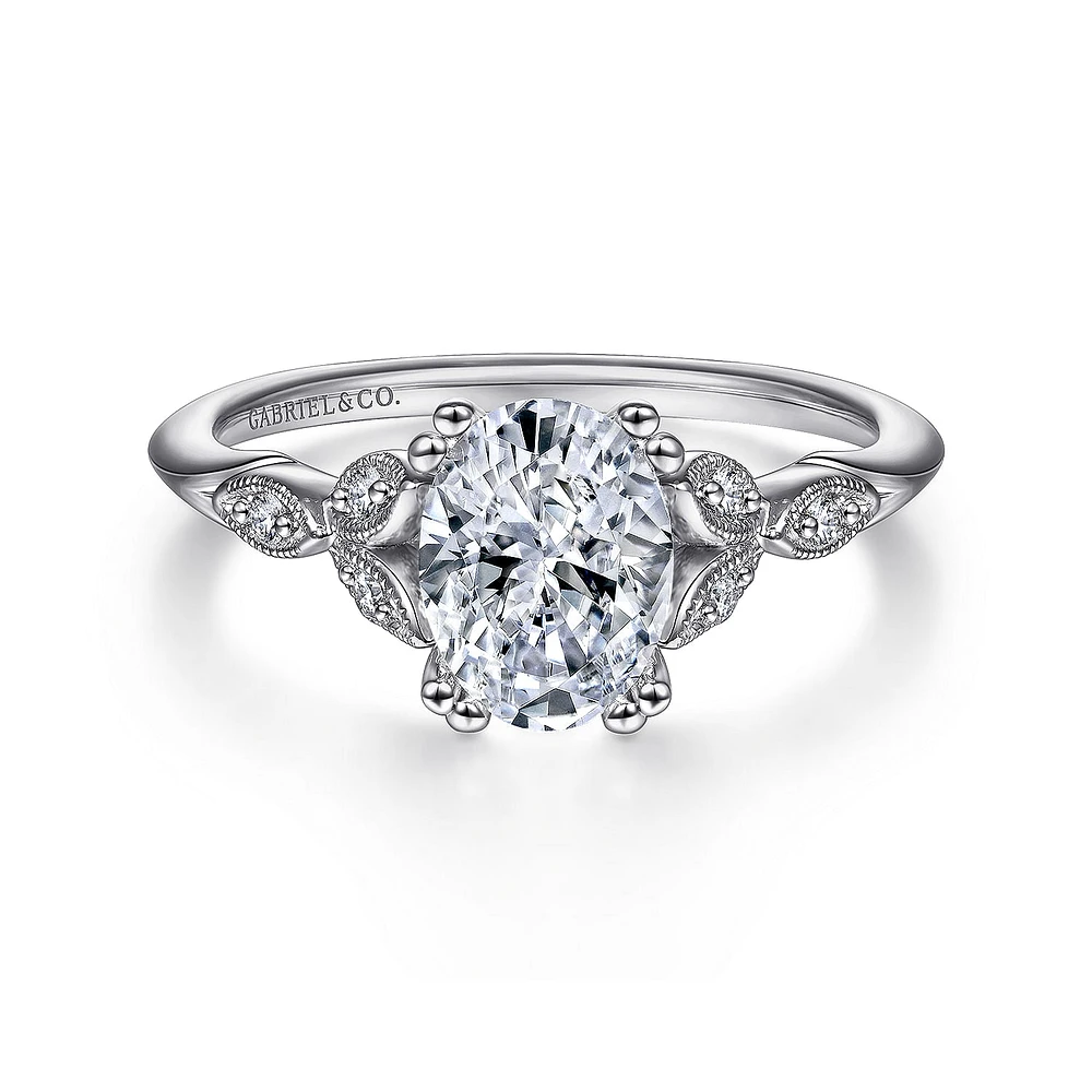 Gabriel & Co 8x5.5 Engagement Ring Platinum Victorian ER11721O4PT4JJ