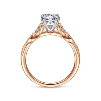 Gabriel & Co 8x5.5 Engagement Ring 14K Two-Tone Gold Victorian ER11721O4T44JJ