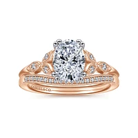 Gabriel & Co 8x5.5 Engagement Ring 14K Two-Tone Gold Victorian ER11721O4T44JJ