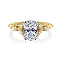 Gabriel & Co 9X6 Engagement Ring 14K Gold Victorian ER11721O6M44JJ