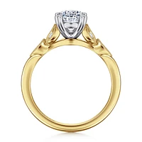 Gabriel & Co 9X6 Engagement Ring 14K Gold Victorian ER11721O6M44JJ