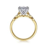 Gabriel & Co 9x6 Engagement Ring 14K Gold Victorian ER11721P4M44JJ