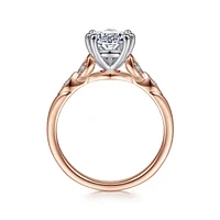 Gabriel & Co 9x6 Engagement Ring 14K Two-Tone Gold Victorian ER11721P4T44JJ