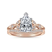 Gabriel & Co 9x6 Engagement Ring 14K Two-Tone Gold Victorian ER11721P4T44JJ
