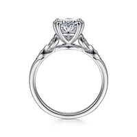 Gabriel & Co 9x6 Engagement Ring 14K White Gold Victorian ER11721P4W44JJ