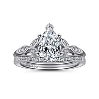 Gabriel & Co 9x6 Engagement Ring 14K White Gold Victorian ER11721P4W44JJ