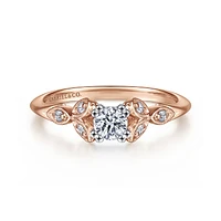 Gabriel & Co 4 Engagement Ring 14K Two-Tone Gold Victorian ER11721R1T44JJ