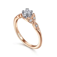 Gabriel & Co 4 Engagement Ring 14K Two-Tone Gold Victorian ER11721R1T44JJ