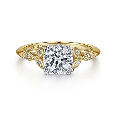 Gabriel & Co 6.5 Engagement Ring 14K Gold Victorian ER11721R4M44JJ