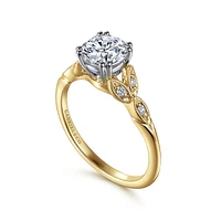 Gabriel & Co 6.5 Engagement Ring 14K Gold Victorian ER11721R4M44JJ
