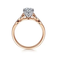 Gabriel & Co 6.5 Engagement Ring 14K Two-Tone Gold Victorian ER11721R4T44JJ