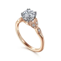 Gabriel & Co 6.5 Engagement Ring 14K Two-Tone Gold Victorian ER11721R4T44JJ