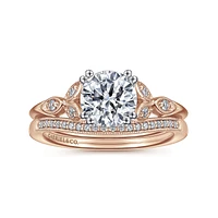 Gabriel & Co 6.5 Engagement Ring 14K Two-Tone Gold Victorian ER11721R4T44JJ