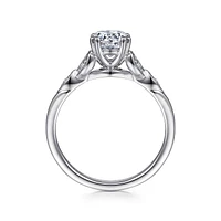 Gabriel & Co 6.5 Engagement Ring 18K White Gold Victorian ER11721R4W84JJ