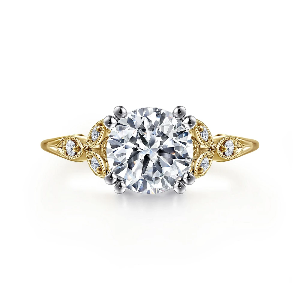 Gabriel & Co 7.4 Engagement Ring 14K Gold Victorian ER11721R6M44JJ