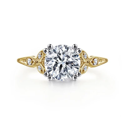 Gabriel & Co 7.4 Engagement Ring 14K Gold Victorian ER11721R6M44JJ