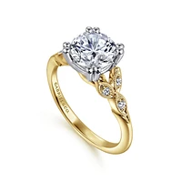 Gabriel & Co 7.4 Engagement Ring 14K Gold Victorian ER11721R6M44JJ