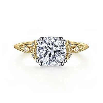Gabriel & Co 8 Engagement Ring 14K Gold Victorian ER11721R8M44JJ