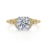 Gabriel & Co 8 Engagement Ring 14K Gold Victorian ER11721R8M44JJ