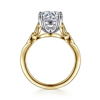 Gabriel & Co 8 Engagement Ring 14K Gold Victorian ER11721R8M44JJ