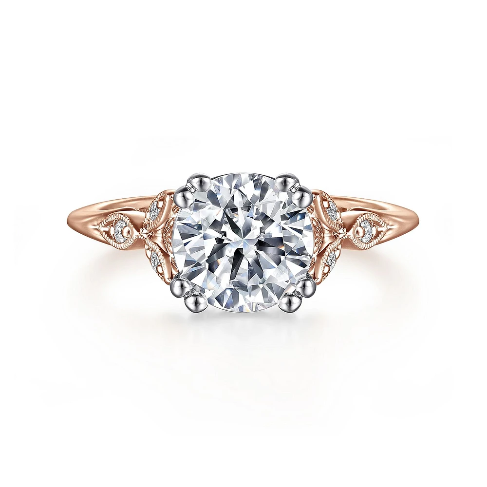 Gabriel & Co 8 Engagement Ring 14K Two-Tone Gold Victorian ER11721R8T44JJ