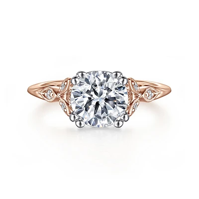 Gabriel & Co 8 Engagement Ring 14K Two-Tone Gold Victorian ER11721R8T44JJ