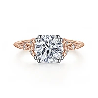 Gabriel & Co 8 Engagement Ring 14K Two-Tone Gold Victorian ER11721R8T44JJ