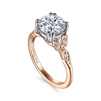 Gabriel & Co 8 Engagement Ring 14K Two-Tone Gold Victorian ER11721R8T44JJ