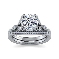 Gabriel & Co 8 Engagement Ring 14K White Gold Victorian ER11721R8W44JJ