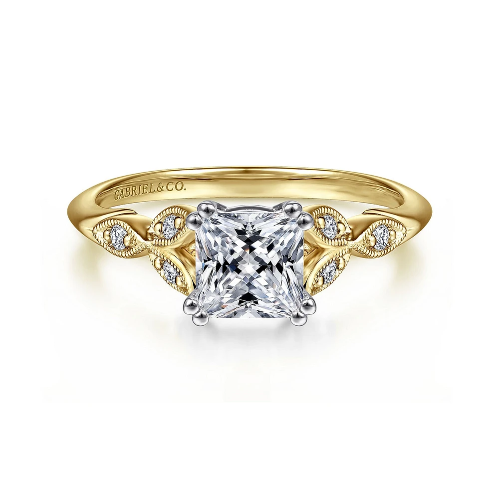 Gabriel & Co 5.5 Engagement Ring 14K Gold Victorian ER11721S4M44JJ