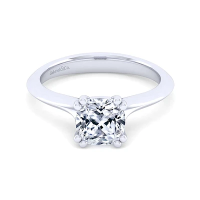 Gabriel & Co 7x7 Engagement Ring 14K White Gold Classic ER11832C8W4JJJ