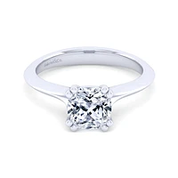 Gabriel & Co 7x7 Engagement Ring 14K White Gold Classic ER11832C8W4JJJ
